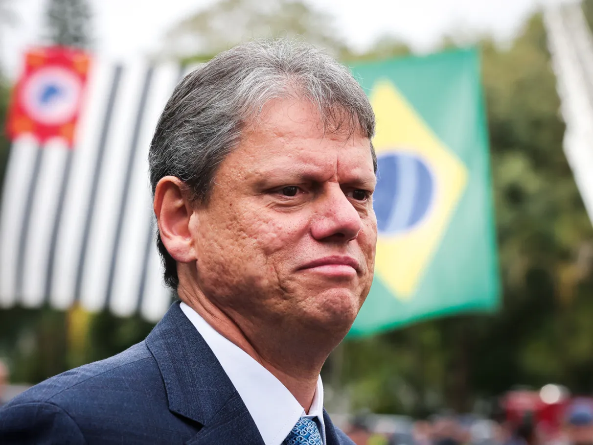O governador de São Paulo, Tarcísio de Freitas: pesquisas mostram que ele pode ser competitivo contra Lula (Pablo Jacob/Governo do Estado de SP/.)